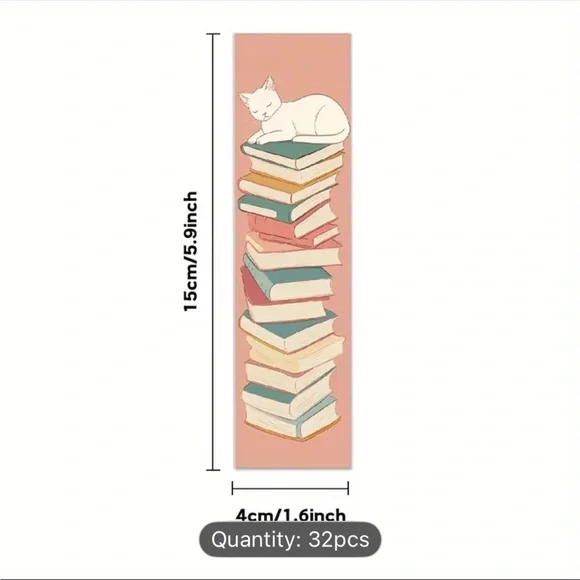 Cat-Themed Bookmarks (3) random selection - Picture 3 of 5